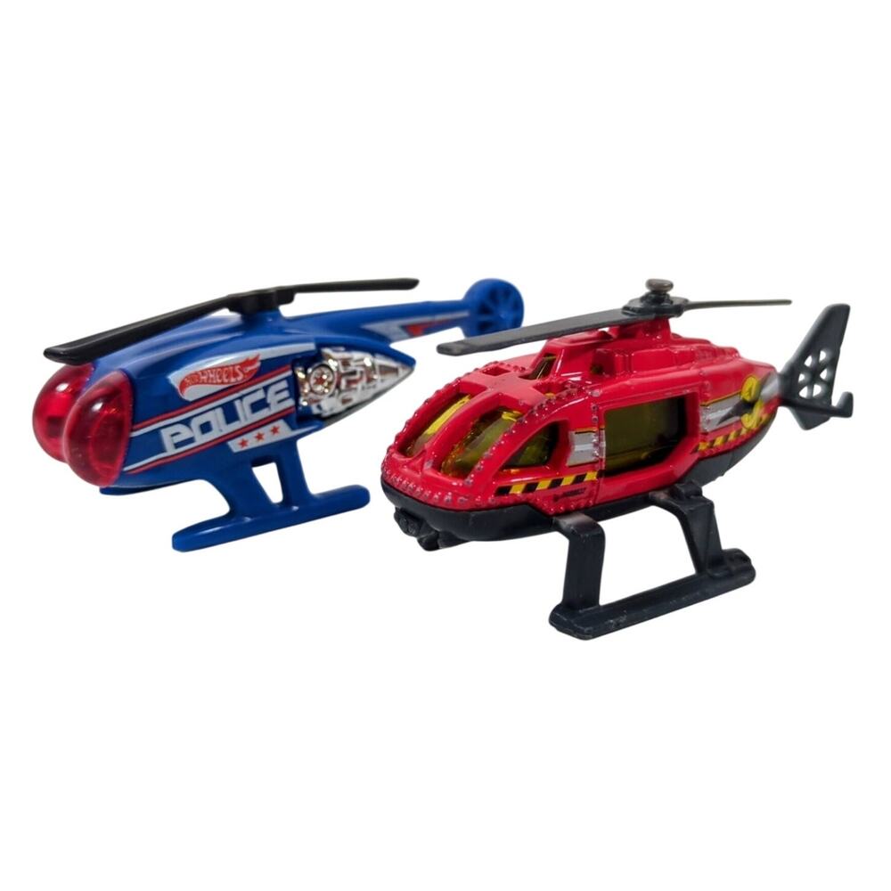 Hot Wheels Matchbox Police Rescue Helicopter Diecast Toy Lot